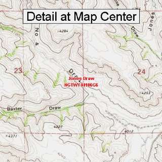  USGS Topographic Quadrangle Map   Jones Draw, Wyoming 