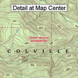  USGS Topographic Quadrangle Map   Sitdown Mountain 