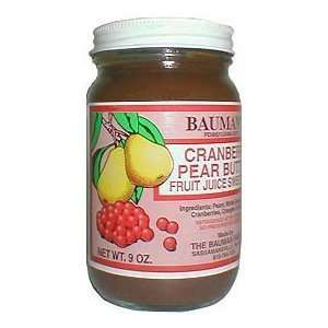 Cranberry Pear Butter 2 / 9 Oz. Jars   Baumans Family Butters  