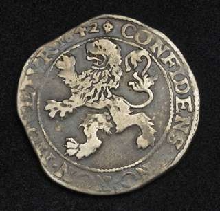 1642, Netherlands, West Friesland. Silver Lion Daalder (Dog Dollar 