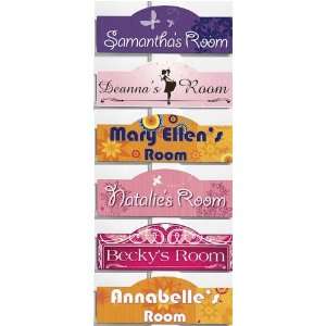  Personalized Stylish Girl Room Signs   6 Designs Baby