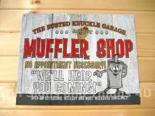 Busted Knuckle Garage Muffler Shop TIN SIGN funny 1624  