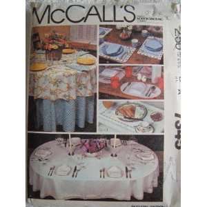  MCCALLS SEWING PATTERN 7345 TABLE LINEN PACKAGE 