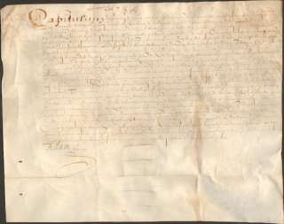 OLD LATIN DOCUMENT   1630   Capitulum  