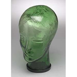  Brand New Green Glass Lady Woman Mannequin Head 
