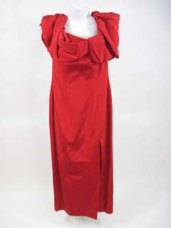 PILAR ROSSI Red Off Shoulder Gown Dress SZ 12  