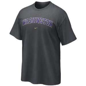  Nike Washington Huskies Charcoal Classic Arch T Shirt 