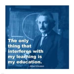  Einstein Education Quote Poster (14.00 x 14.00)