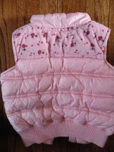 OLD NAVY PINK PUFFER VEST SIZE 18   24 months SUPER CUTE  