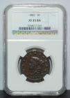 1821 Large Cent NGC XF 45 BROWN  