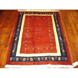    3x4 Hand Knotted Gabbeh Persian Rug   37x49