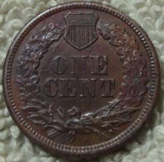 1865**AU Details** Indian Cent**Full Liberty**nice luster  