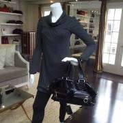 CHLOE Leather Large Betty Tote Shoulder Bag Purse Black  