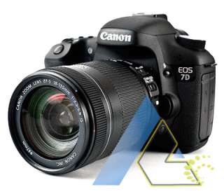 New Canon EOS 7D 18MP DSLR Camera Body+18 135mm Lens Kit +1 Year 