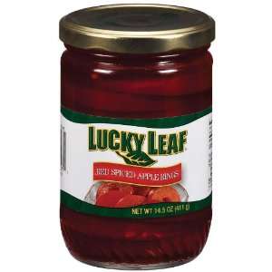 Lucky Leaf Apple Rings Red Spiced   12 Grocery & Gourmet Food