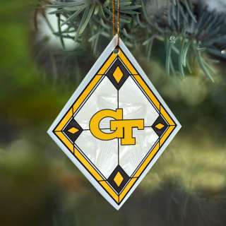 Georgia Tech Yellow Jackets Art Glass Ornament  