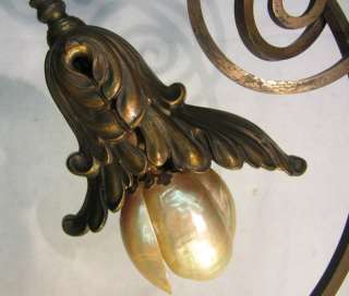   HORTA attr. CHANDELIER hanging light fixture LAMP Bronze 1900  