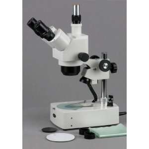  10x 80x Trinocular Stereo Zoom Microscope Dual Halogen 