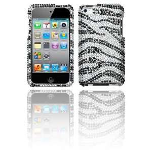 iPod Touch 4G Full Diamond Graphic Case   Black/White Zebra