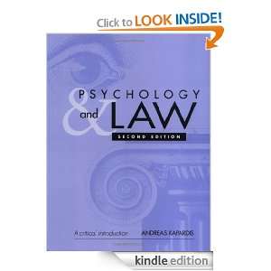 Psychology and Law A Critical Introduction Andreas Kapardis  