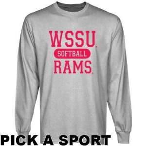  Winston Salem State Rams Ash Custom Sport Long Sleeve T 