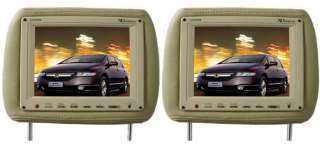 XO Vision GX9194 Beige 9.4 Inch Headrest Monitors Loaded in Universal 