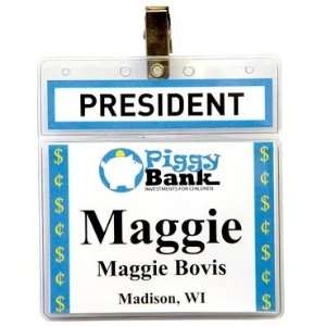   Pouch Vinyl Name Tag Holder, Clip (Item # Hvcdp)