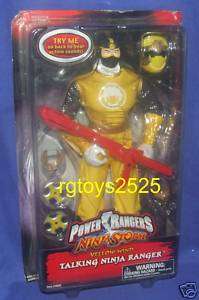 Power Rangers Ninja Storm Talking Yellow Wind Ranger Nw  