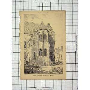  1876 Architecture Chapel Chateau Berthout Malines Haig 