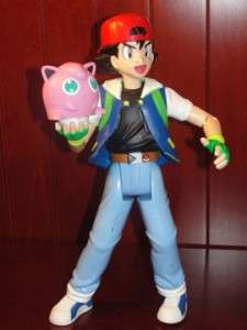 POKEMON ASH Trainer Talking Toy Figure 2001 Hasbro NINTENDO Pink 2000 
