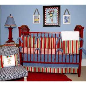  Air Show Red Check Extra Fitted Sheet Baby