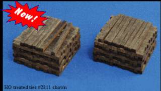   Cut Pile of Ties Treated HO Scale #2811 Two per pack New  