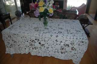 Unique and Attractive, This Hand Crochet Tablecloth or Bedspread Will 