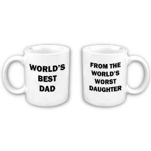  Worlds Best Dad from the Worlds Worst Daughter Mug 