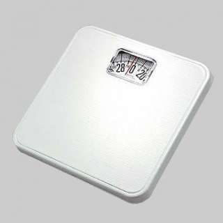 White Precision Pro Body Glass Weight Bathroom Bath Analog Dial Scale 
