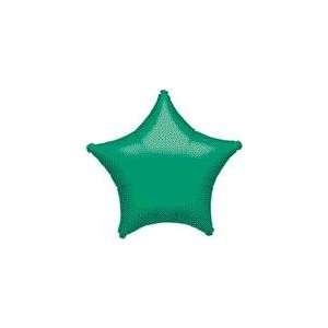  Star Mylar Balloon   Green Metallic 