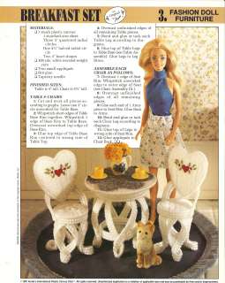 This auction is for a Fashion Doll Furniture leaflet with patterns 