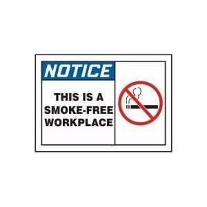   THIS IS A SMOKE FREE WORKPLACE (W/GRAPHIC) 10 x 14 Aluminum Sign