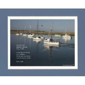 Personalized Graduation Gift with Graduate Quote. Boats Sailing Photo 