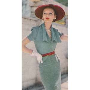 Vintage Knitting PATTERN to make   Cascade Collar Knitted Dress. NOT a 