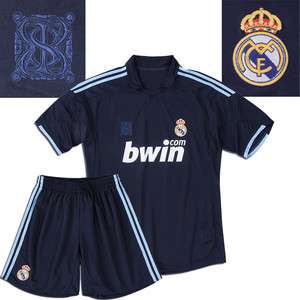 REAL MADRID away NavyBlue soccer unform kit size L  