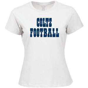   Indianapolis Colts Ladies White Wordplay T shirt