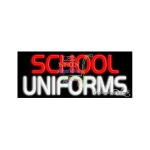 School Uniforms Neon Sign 13 inch tall x 32 inch wide x 3.5 inch Deep 