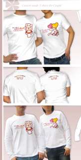 Uniqu custom t shirts for couple(1settwo T shirts)/E1  