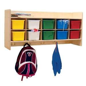  Wall Locker & Cubby Storage with 10 Assroted Trays