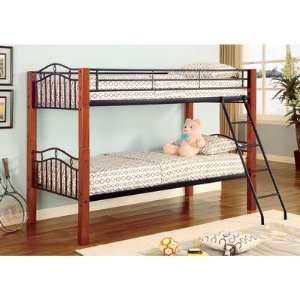   Home 2248 Elk City Twin/Twin Wood and Metal Bunk Bed in Black Baby