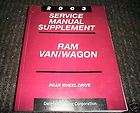 Dodge DaimlerChrysler Ram Van Wagon 2003 Service Manual