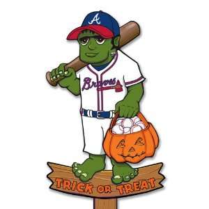  BSS   Atlanta Braves MLB Halloween Frankenstein Stake Wood 