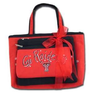  Texas Tech Red Raiders Ladies Cosmetic 3pk Bags Sports 