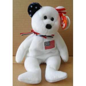  TY Beanie Babies America Bear Stuffed Animal Plush Toy   8 